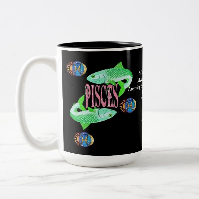 Pisces Birth Sign Zodiac Tasse (Links)