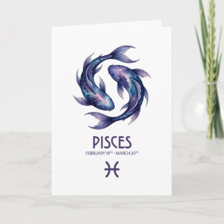 Pisces Birthday Card Feiertagskarte