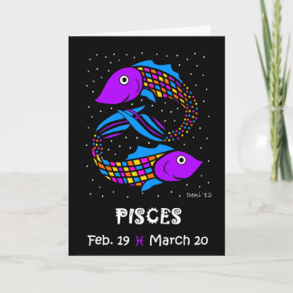 PISCES BIRTHDAY CARD KARTE
