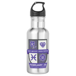 Pisces Birthday Crest™ for February 19-29 Edelstahlflasche
