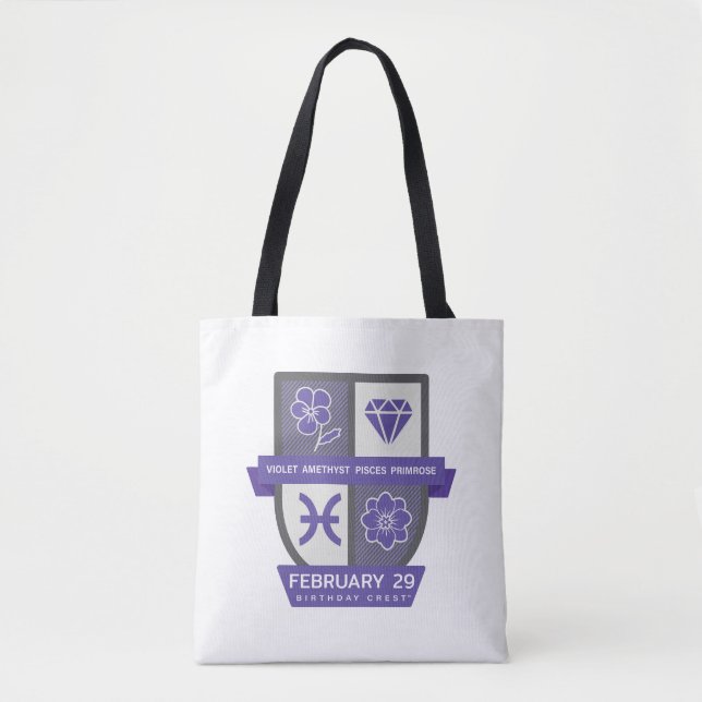 Pisces Birthday Crest™ for February 19-29 Tasche (Vorderseite)