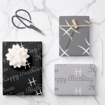 Pisces Birthday Grau/Schwarz