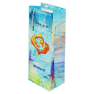 Pisces Birthday Wine Gift Bag Geschenktüte Für Weinflaschen