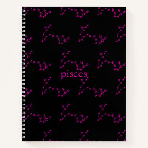Pisces Constellation Hardcover Spiral Sketchbook Notizbuch
