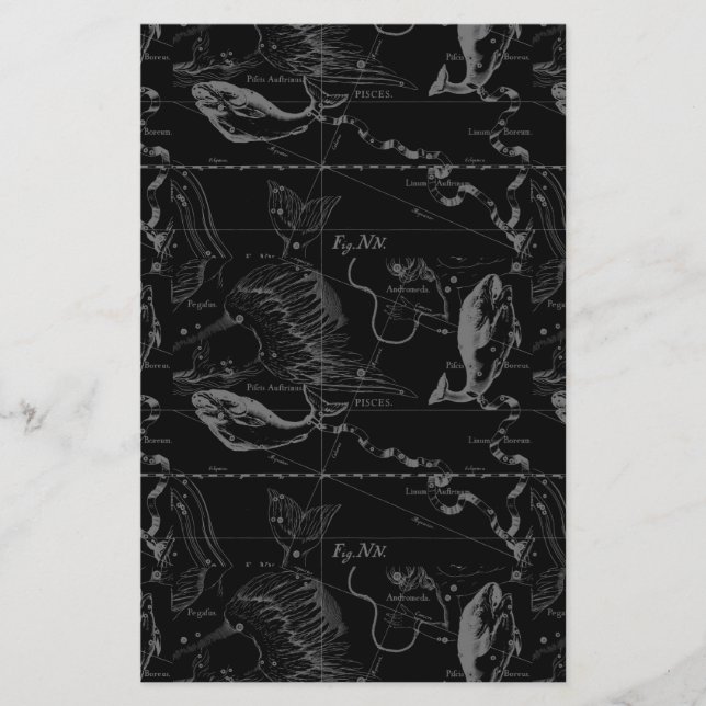 Pisces Constellation Map by Hevelius 1690 Flyer (Vorne)