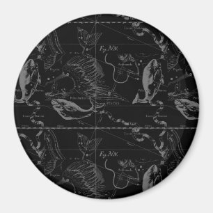 Pisces Constellation Map by Hevelius 1690 Magnet