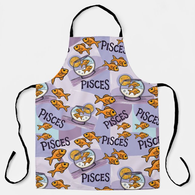 Pisces Design-Geschenk für Zodiac-Sternschauspiele Schürze (Vorderseite)