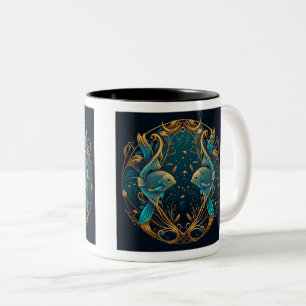Pisces Design Zwei-Tone-Tasse, 11 oz Zweifarbige Tasse