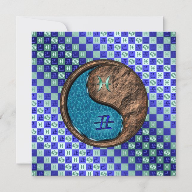 Pisces & Earth Ox Karte (Vorderseite)