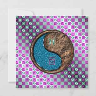 Pisces & Earth Rooster Karte