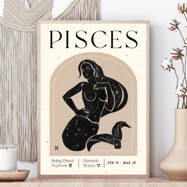 Pisces Feminine Zodiac Poster (Von Creator hochgeladen)