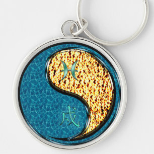 Pisces & Fire Hund Schlüsselanhänger