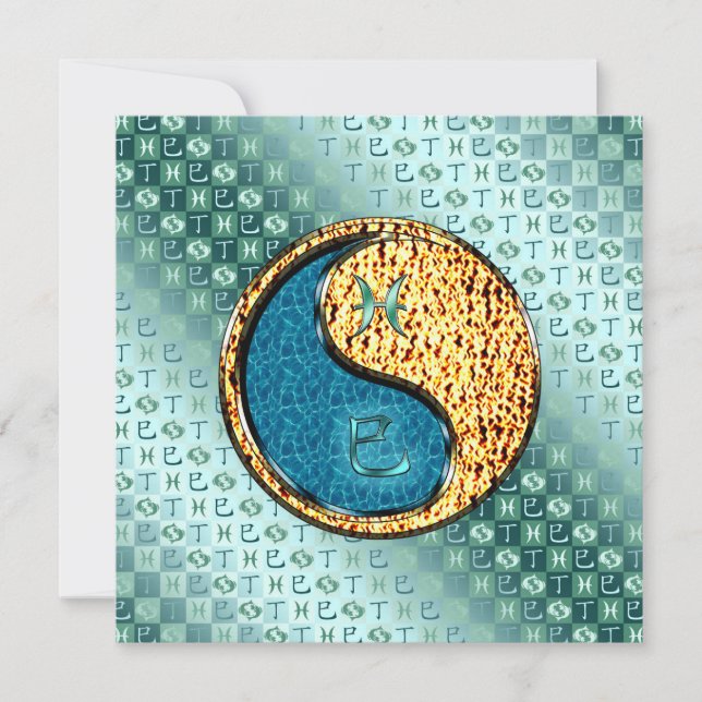 Pisces & Fire Snake Karte (Vorderseite)