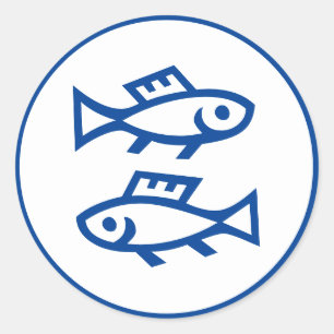Pisces Fish Symbol Horoskop Zodiac Zeichen Sticker