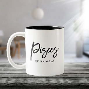 Pisces Fun Moderne Horoskop Astrologie Zodiac Two- Zweifarbige Tasse