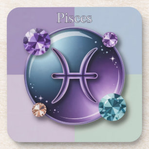 Pisces Gemstones Set aus Kunststoff-Untersetzer Getränkeuntersetzer