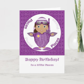 Pisces Girl - Happy Birthday Karte
