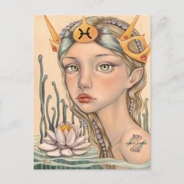 Pisces Girl Postkarte (Vorderseite)