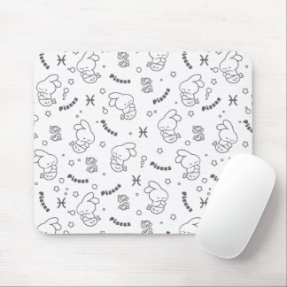 Pisces Harmony: Bunny Mermaids Muster Art Mousepad