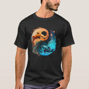 Pisces Horoscope Yang Symbol Zodiac Sign T-Shirt