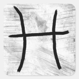 Pisces Horoscope Zodiac Astrologisches Zeichen Quadratischer Aufkleber