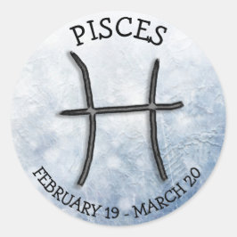 Pisces Horoscope Zodiac Astrologisches Zeichen Runder Aufkleber