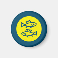 Pisces Horoskop Gelb Blau Modern Minimalistisch