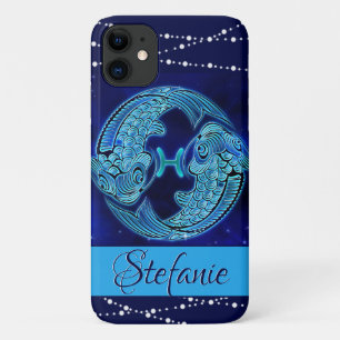 Pisces in Dunkelblau Case-Mate iPhone Case