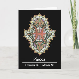 Pisces Khamsa Note Card Karte