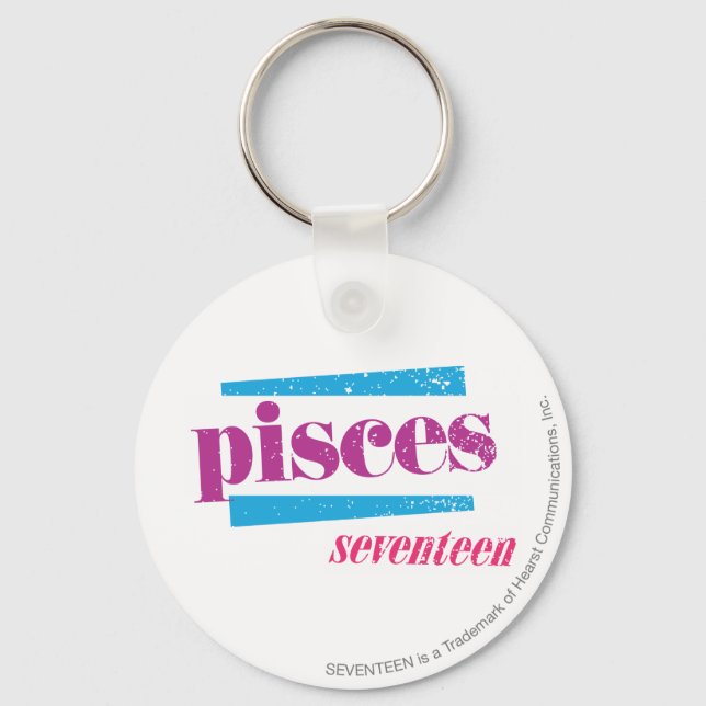 Pisces Lila Schlüsselanhänger (Vorderseite)