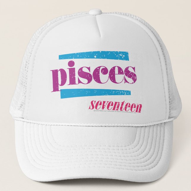 Pisces Lila Truckerkappe (Vorderseite)