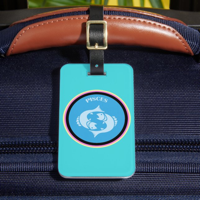 Pisces Luggage Tag Gepäckanhänger (Vorderseite Insitu 2)