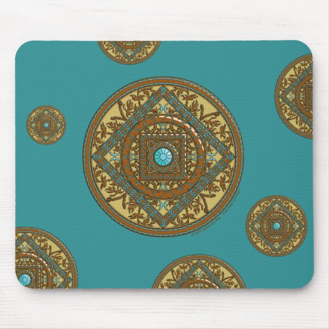 Pisces Mandala Mousepad (Vorne)