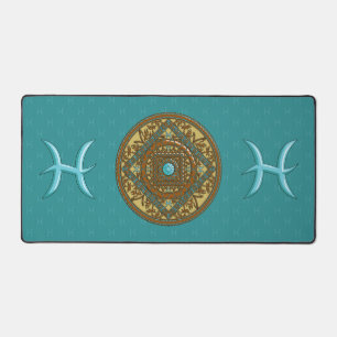 Pisces Mandala Schreibtischunterlage