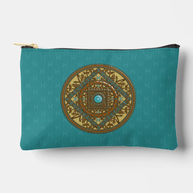 Pisces Mandala Zubehörtasche (Vorderseite)