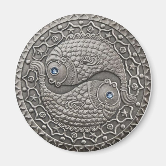Pisces Medallion Magnet (Vorne)