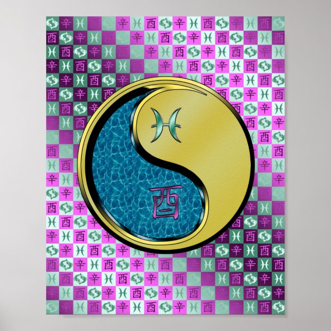 Pisces & Metal Rooster Poster (Vorne)