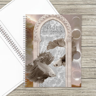 Pisces Muse Ethereal Zodiac Sketchbook Notizbuch
