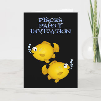Pisces poisson heureux anniversaire carte d'invita