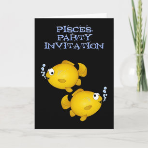Pisces poisson heureux fête d'anniversaire carte d