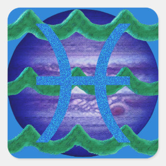 Pisces Quadratischer Aufkleber