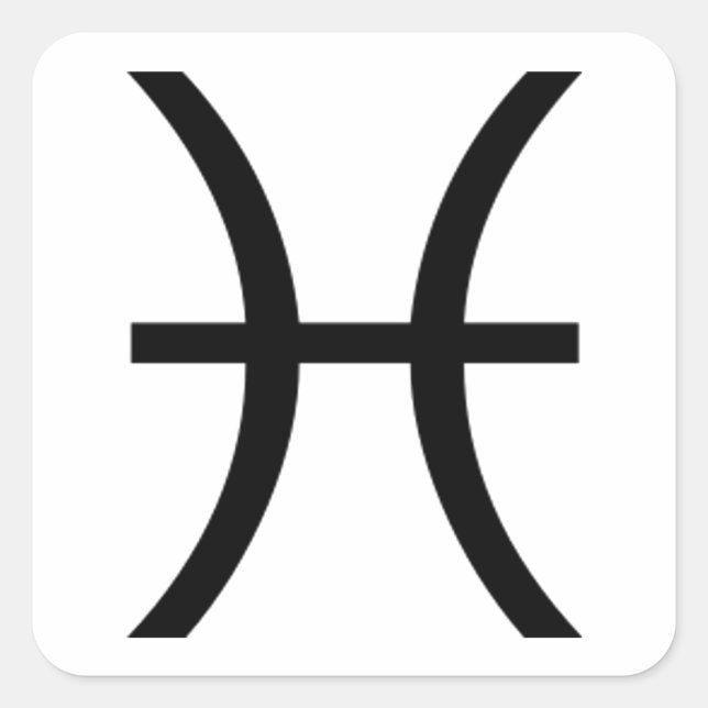 Pisces Quadratischer Aufkleber (Vorderseite)