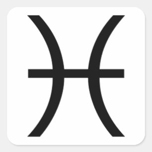 Pisces Quadratischer Aufkleber