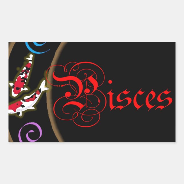Pisces Rechteckiger Aufkleber (Vorderseite)