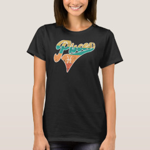 Pisces Retro Zodiac Astrologie Horoskop Pisces 2 T-Shirt