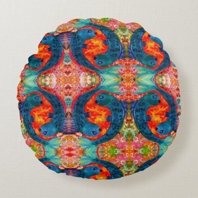 Pisces Round Pillow Rundes Kissen (Vorderseite)