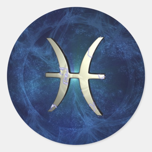 Pisces Runder Aufkleber (Vorderseite)