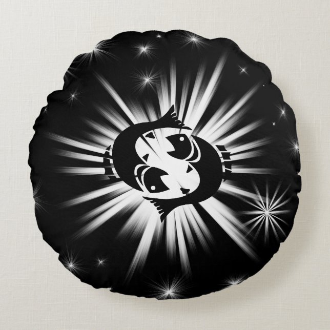 Pisces Rundes Kissen (Vorderseite)