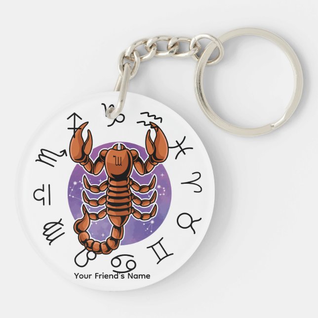 Pisces & Scorpio Akryllischer Schlüsselanhänger (Rückseite)