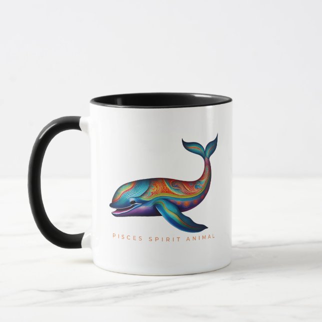 Pisces Spirit Animal Whale Alebrije Male Tasse (Links)